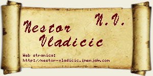 Nestor Vladičić vizit kartica
